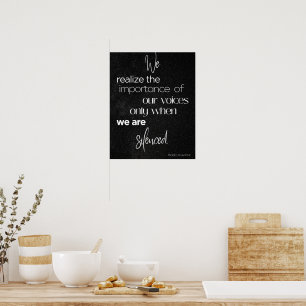 Zwart-wit wanddecoratie   Vrouwenrechtendecor Poster