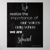 Zwart-wit wanddecoratie | Vrouwenrechtendecor Poster (Voorkant)