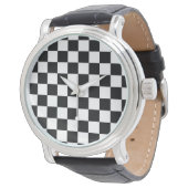 Zwart-wit wandklok horloge (Gekanteld)