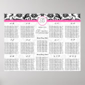 Zwart-wit, warmroze sierapentaart poster (Voorkant)