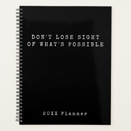 Zwart Wit Wat is mogelijke bemoedigende tekst Planner (Voorkant)
