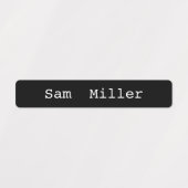 Zwart wit waterdicht naamlabels school kinderopvan labels (Design 2)