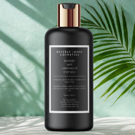 Zwart wit waterdichte cosmetica flesetiket voedselcontainer etiket