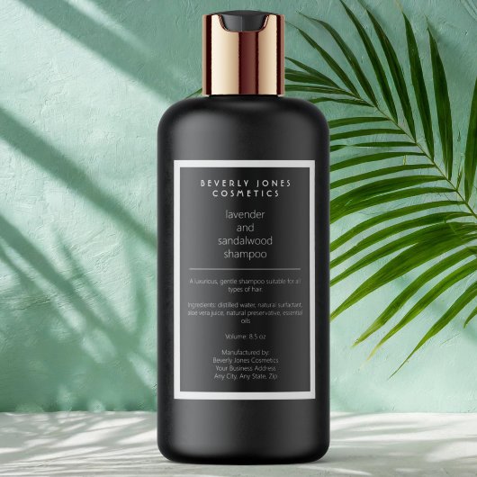 Zwart wit waterdichte cosmetica flesetiket voedselcontainer etiket