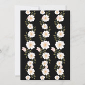 Zwart-wit Waterverf Bloemen Bruiloft Folie Kaart (Achterkant)