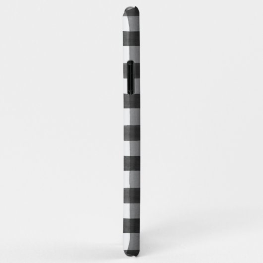 Zwart-wit Waterverf Buffalo Check Case-Mate iPhone Case (Achterkant/rechts)