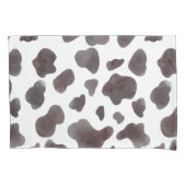 Zwart-wit Waterverf Koe Print Kussensloop (Voorkant)