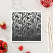 Zwart Wit Waterverf Ombre Zebra Print Servet (Insitu)