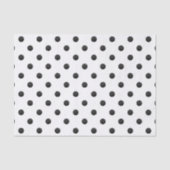 Zwart-wit Waterverf Polka Dot Pattern Tissuepapier (Voorkant)
