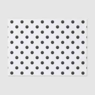Zwart-wit Waterverf Polka Dot Pattern Tissuepapier