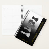  Zwart-Wit Waterverf Schaak Gouden Naam Planner (Display)