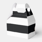 Zwart-wit Waterverf Stripes Roos Bedankdoosjes (Achterkant)