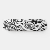 Zwart Wit Wavy Gestreept Skateboard Kies Kleuren (Horizontaal)