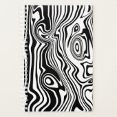 Zwart Wit Wavy Gestreepte Planner of Kies Kleuren (Voorkant)