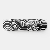 Zwart Wit Wavy Gestreepte Skateboard Custom Kleur (Horizontaal)