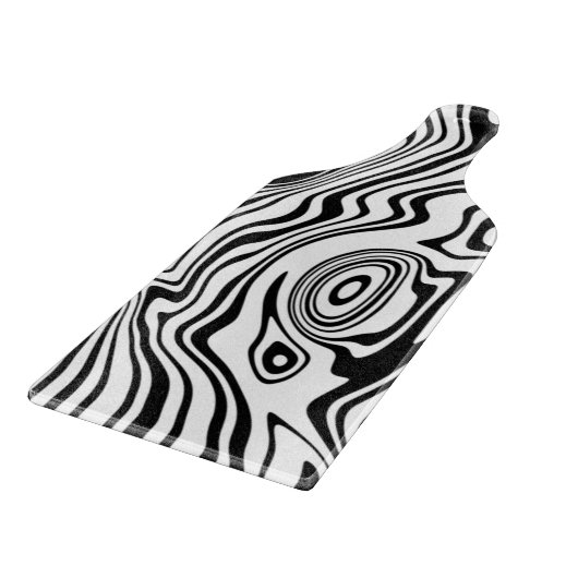 Zwart-wit Wavy gestreepte snijplank (Hoek)