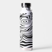 Zwart-wit Wavy Gestreepte Waterfles (Links)