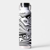 Zwart-wit Wavy Gestreepte Waterfles (Voorkant)