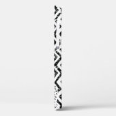 Zwart Wit Wavy Patchwork Ornament Case-Mate iPhone Case (Achterkant / Links)