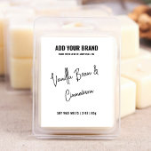 Zwart Wit Wax Melt Minimalistisch Modern 3x2" Labe Voedselcontainer Etiket