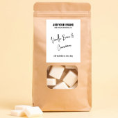 Zwart Wit Wax Melt Minimalistisch Modern 3x2" Labe Voedselcontainer Etiket