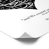 Zwart-wit We Creëer je in Pairs Nikkah Poster (Hoek)