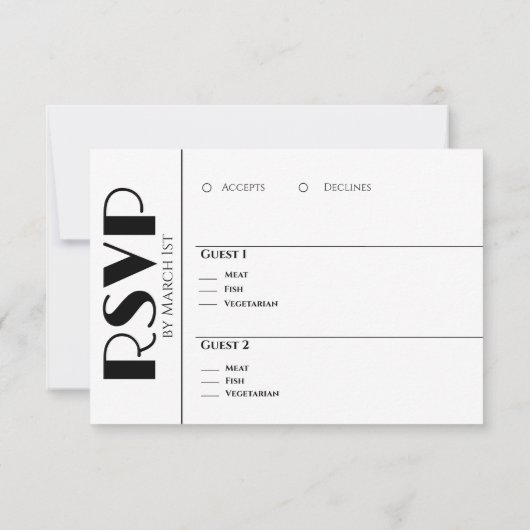 Zwart-wit-We Do-Wedding Ringen- RSVP Kaartje (Achterkant)