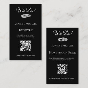 Zwart-wit- We Do-Wedding Rings-Registry- Visitekaartje