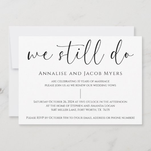 Zwart-wit We doen nog steeds gelofte verlenging br Kaart (Voorkant)