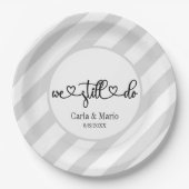 Zwart-wit We doen nog steeds gelofte vernieuwing / Papieren Bordje (Voorkant)