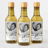 Zwart-wit We doen nog steeds gelofte vernieuwing / Wijn Etiket (Flessen)