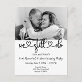 Zwart & Wit We Doen Nog Steeds Hernieuwen van Huwe Briefkaart (Voorkant)