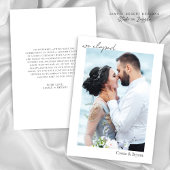 Zwart-wit We Eloped Minimale Moderne Bruiloft Aankondiging