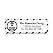 Zwart & Wit We hebben gestreepte verplaatsen Etiket (Voorkant)