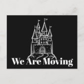 Zwart-wit We verplaatsen adresbekendmaking Briefkaart (Voorkant)