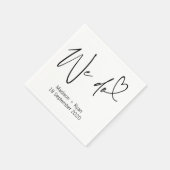 Zwart-wit: we wedden met Cocktail Napkins Set Servet (Hoek)