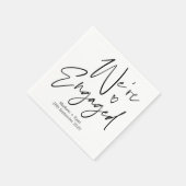 Zwart-wit We zijn verloofd Party Decor Servet (Hoek)