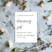 Zwart-wit Wedding Dancing Feet Kaart