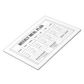 Zwart & Wit Weekmenu Notitieblok (Schuin)