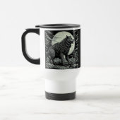 Zwart-wit  Weerwolf Ai Art Reisbeker (Links)