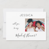 Zwart-wit Wees mijn zegen van eer Foto Voorstel H Kaart (Voorkant)