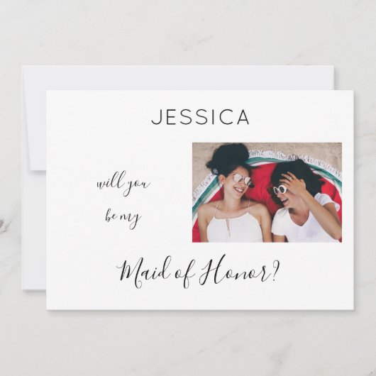 Zwart-wit Wees mijn zegen van eer Foto Voorstel H Kaart (Voorkant)