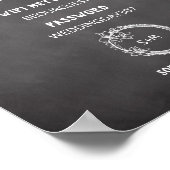 Zwart Wit Wees Onze Gast WiFi Trouw Teken Poster (Hoek)