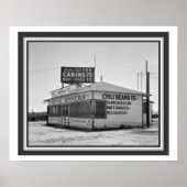  zwart/wit wegdek Poster 16 x 20 (Voorkant)