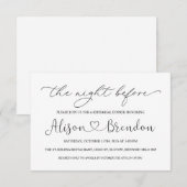 Zwart Wit Welkom bij de avond voor het huwelijk Kaart (Voorkant / Achterkant)