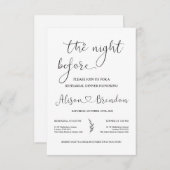Zwart Wit Welkom bij de Nacht Vooraf Kaart (Voorkant / Achterkant)