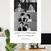 Zwart & Wit Welkom bij onze bruiloft minimalist Poster (Thuiskantoor)