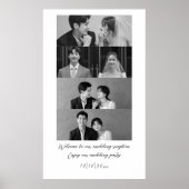 Zwart & Wit Welkom bij onze bruiloft minimalist Poster (Voorkant)