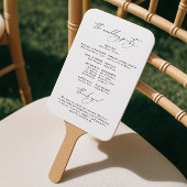 Zwart & Wit Welkom Huwelijksprogramma Hand Fan Handwaaier