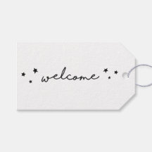 Zwart-wit welkom kalligrafie. Modern eenvoudig